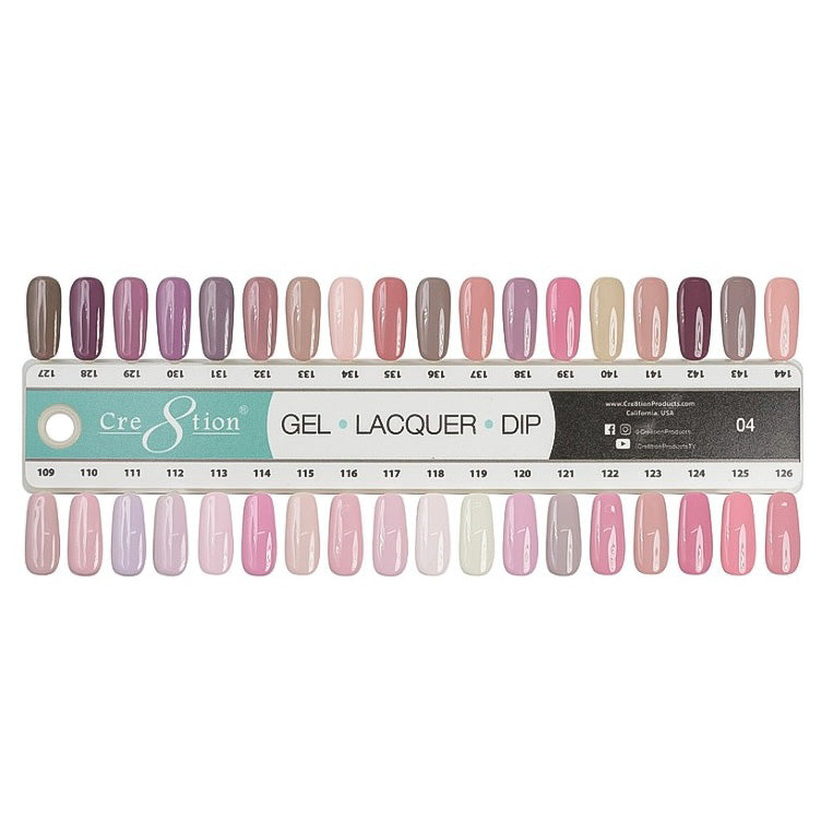 Cre8tion Trio Color Acrylic Dipping & Gel Polish Color Set 4 # 109 - 144